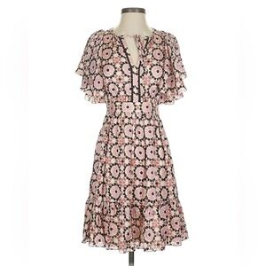 Kate Spade “Pool Mosaic” Pink Geometric  Dress ~ 0 (XS)